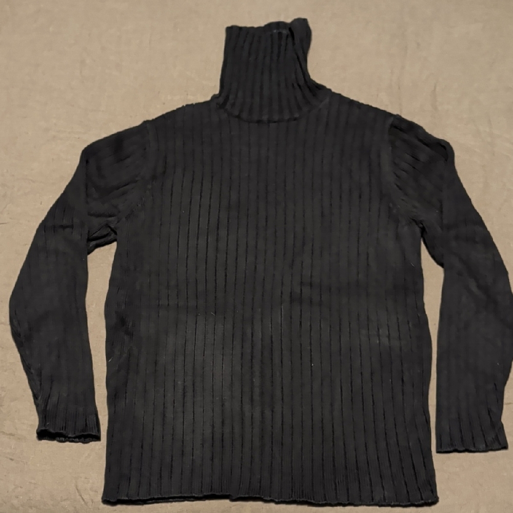 Old Navy Men's Ribbed Black Turtleneck Sweater